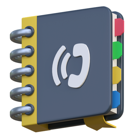 Lista telefônica  3D Icon