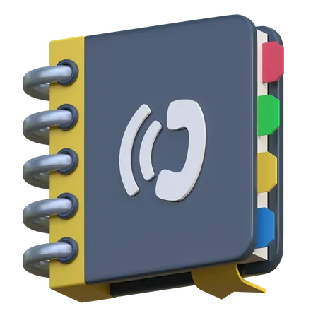 Lista telefônica  3D Icon