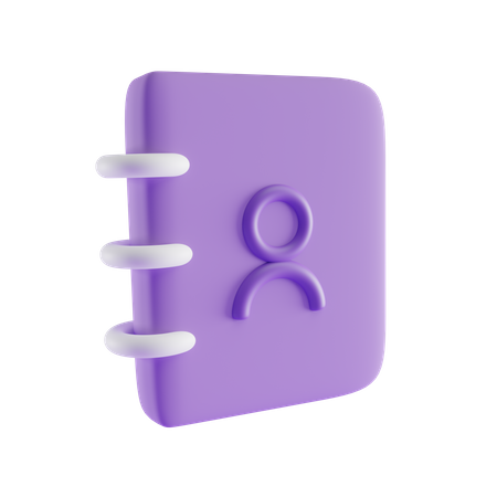 Lista telefônica  3D Icon