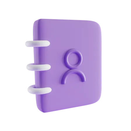 Lista telefônica  3D Icon