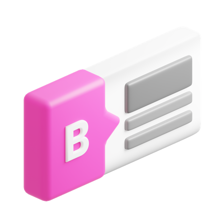 Zone de liste b  3D Icon