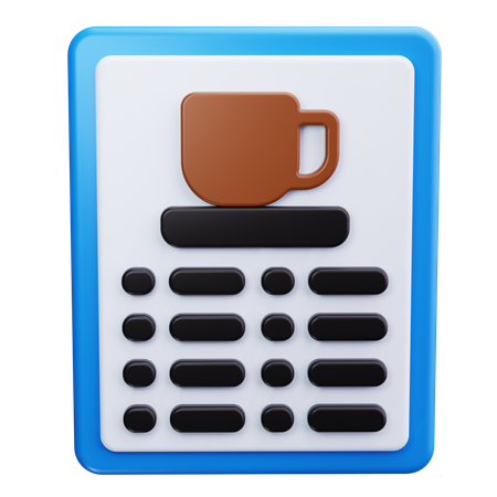 Liste de café  3D Icon