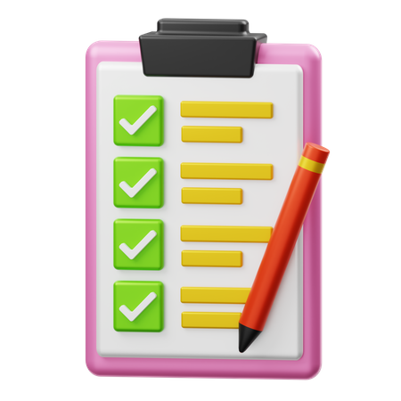 Liste de choses à faire  3D Icon