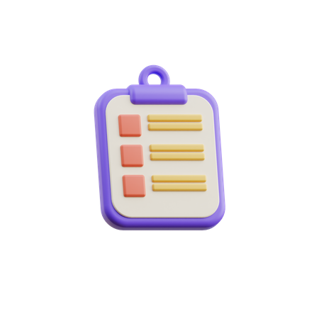 Liste de choses à faire  3D Icon