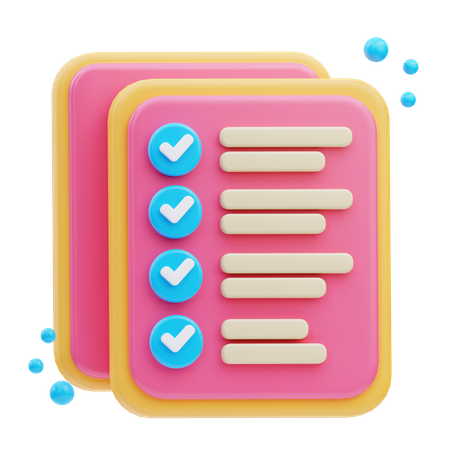 Liste de choses à faire  3D Icon