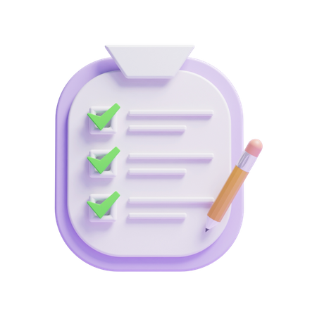 Liste de choses à faire  3D Icon