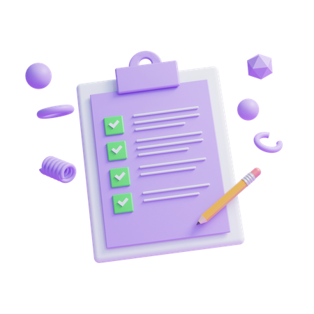 Liste de choses à faire  3D Icon
