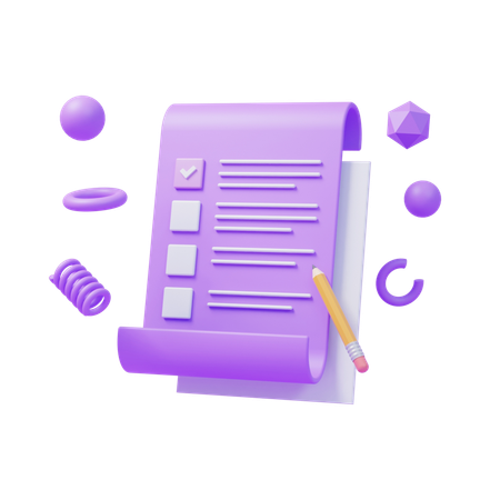 Liste de choses à faire  3D Icon