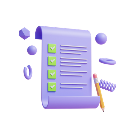 Liste de choses à faire  3D Icon