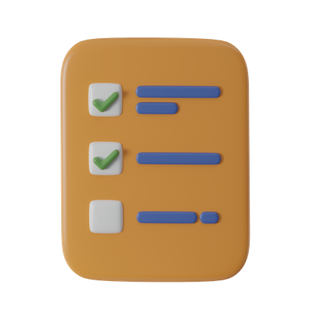 Liste de choses à faire  3D Icon