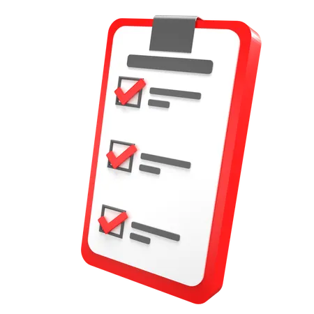 Liste de choses à faire GYM  3D Icon