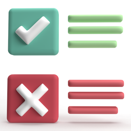 Liste de contrôle  3D Icon
