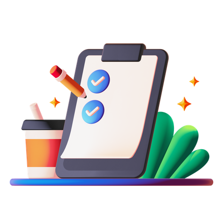 Liste de contrôle  3D Icon