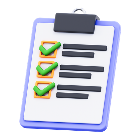 Liste de contrôle  3D Icon