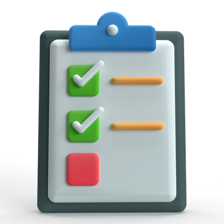 Liste de contrôle  3D Icon