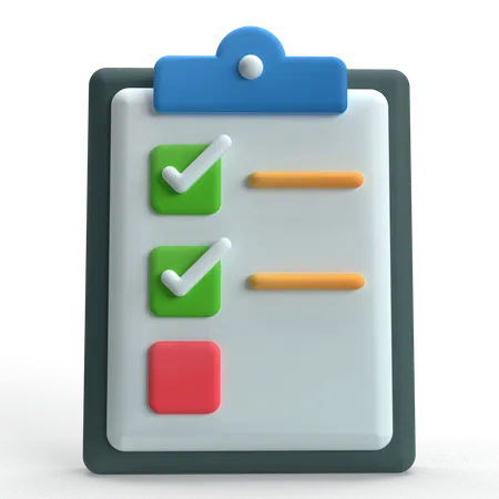 Liste de contrôle  3D Icon