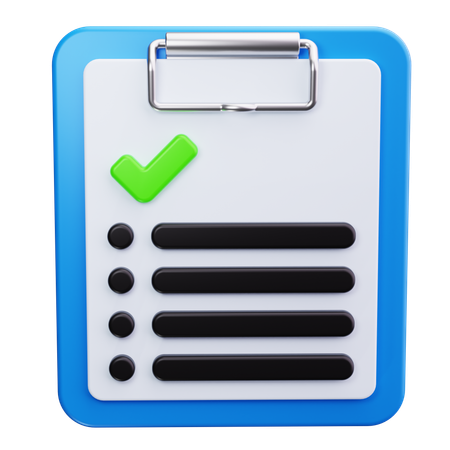 Liste de contrôle  3D Icon