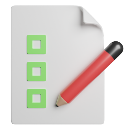 Liste de contrôle  3D Icon
