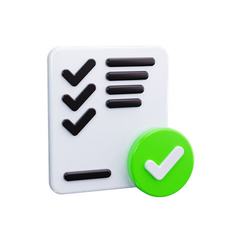 Liste de contrôle  3D Icon