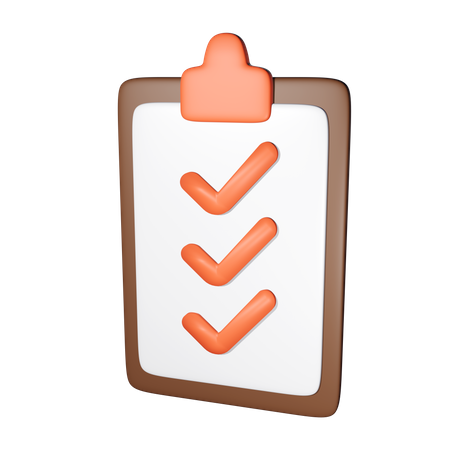 Liste de contrôle  3D Icon