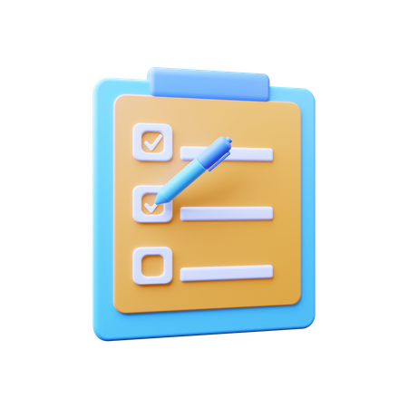 Liste de contrôle  3D Icon