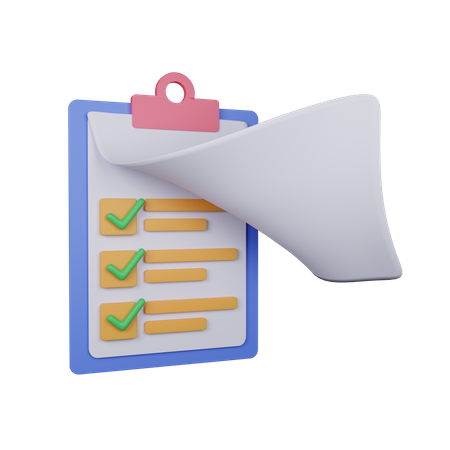 Liste de contrôle  3D Icon