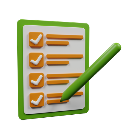 Liste de contrôle  3D Icon
