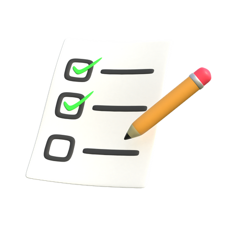 Liste de contrôle  3D Icon