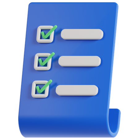 Liste de contrôle  3D Icon