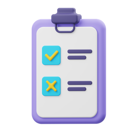 Liste de contrôle  3D Icon