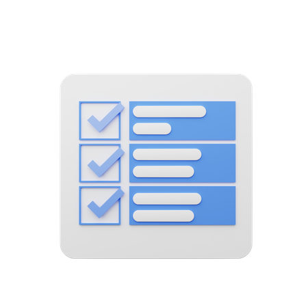 Liste de contrôle  3D Icon