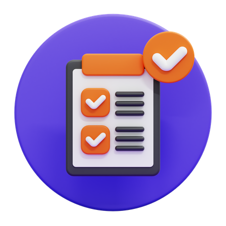 Liste de contrôle  3D Icon