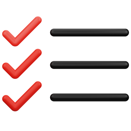 Liste de contrôle  3D Icon