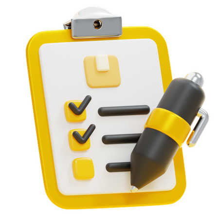 Liste de contrôle  3D Icon