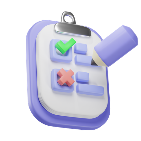 Liste de contrôle  3D Icon