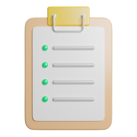 Liste de contrôle  3D Icon