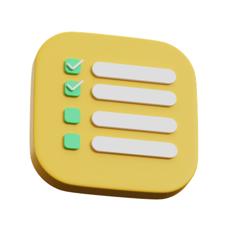 Liste de contrôle  3D Icon