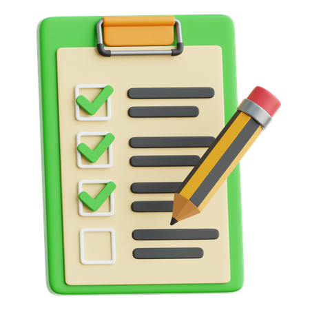 Liste de contrôle  3D Icon