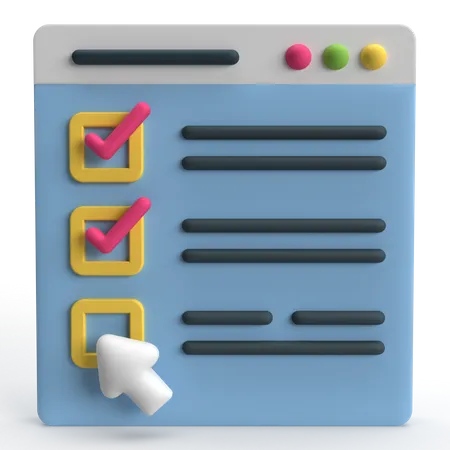 Liste de contrôle  3D Icon