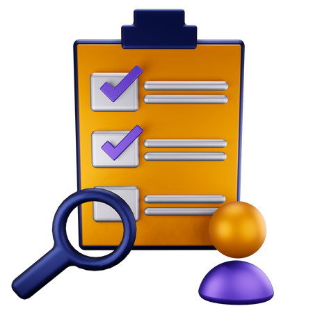 Liste de contrôle d'audit  3D Icon