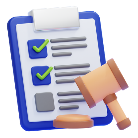Liste de contrôle de conformité  3D Icon