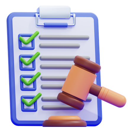 Liste de contrôle de conformité  3D Icon