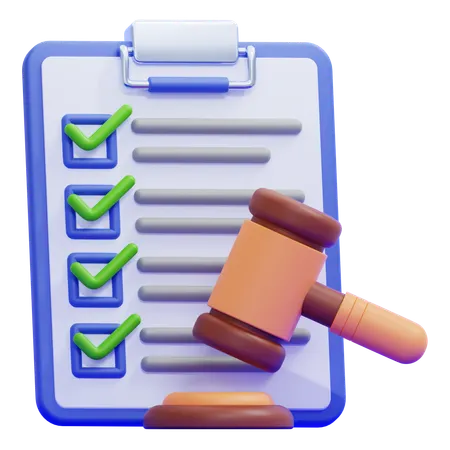 Liste de contrôle de conformité  3D Icon
