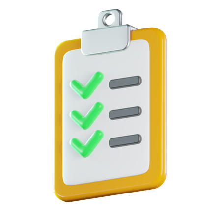 Liste de contrôle de livraison  3D Icon