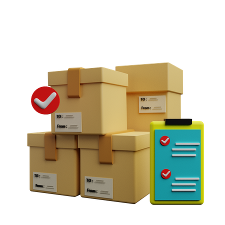 Liste de contrôle de livraison  3D Icon