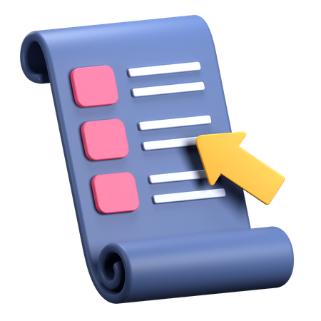 Liste de contrôle en ligne  3D Icon