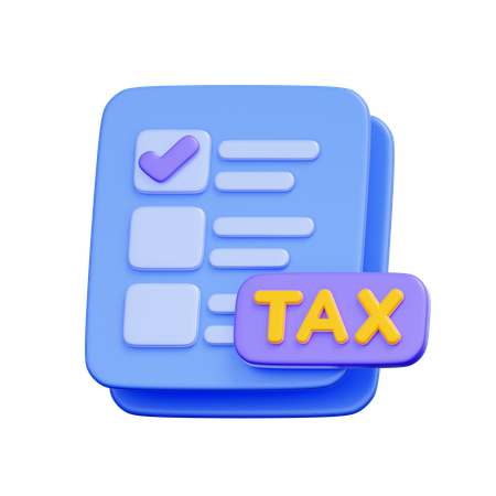 Liste de contrôle fiscale  3D Icon