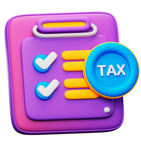Liste de contrôle fiscale  3D Icon