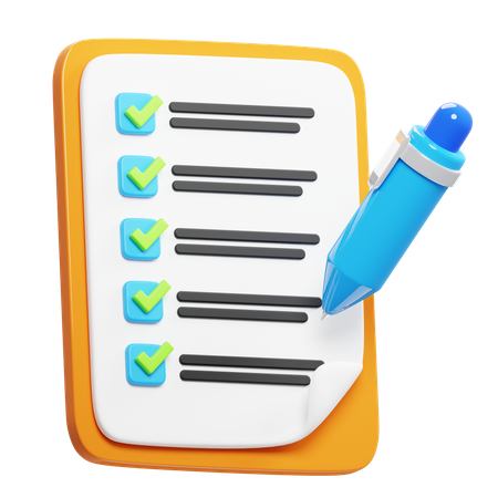 Liste de contrôle quotidienne  3D Icon