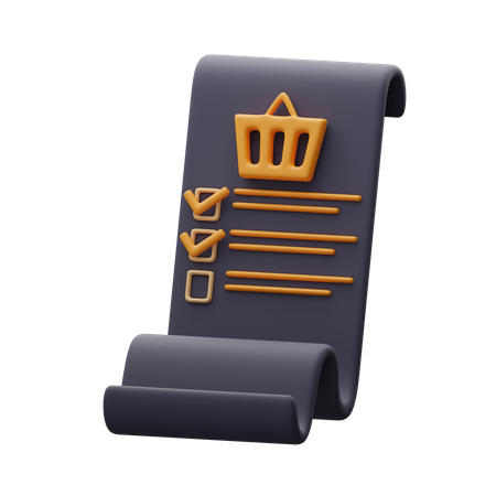 Liste de courses  3D Icon